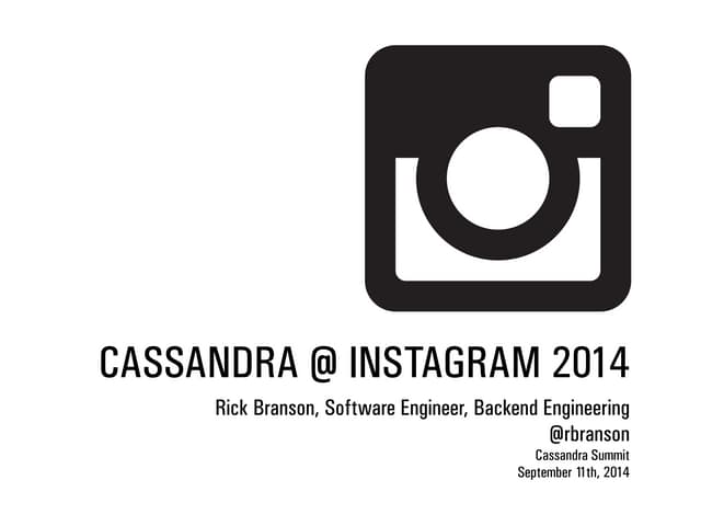 Cassandra Summit 2014: Cassandra at...