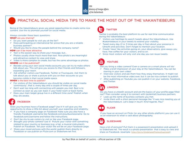 PRACTICAL SOCIAL MEDIA TIPS TO MAKE THE MOST OUT OF THE VAKANTIEBEURS