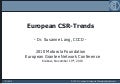 CSR Trends in Europe 2011