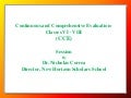 CCE for Classes V I- VIII by Dr. Nicholas Correa
