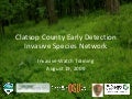 CCEDIN Invasive Species Early Detection 8.19.09