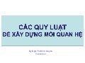 Các quy luật để xây dựng mối quan hệ