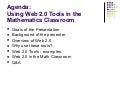 Integrating Web 2.0 Tools in the Math Classroom