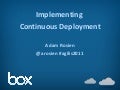 Implementing Continous Deployment