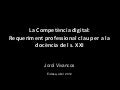 Competència digital docent - Jordi Vivancos - Eivissa 2012