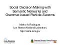 Social Decision Making with Semantic Networks and Grammar-based Particle-Swarms