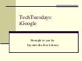 Tech Tuesdays: iGoogle