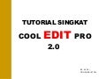 Tutorial Instalasi Cool Edit 2.0