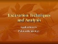 Excavation Techniques