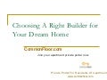 Choosing a Right Builder for Buying a Home