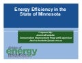 Energy Efficiency in the State of Minnesota