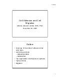 Cell Adhesion and Cell Migration