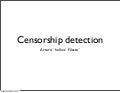 Censorship Detection Techniques