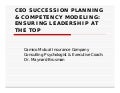 Succession Planning and Competency Modeling