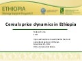 Cereals price dynamics