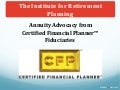 Certified financial planners |  Equity Indexed Annuities | Retirement planning