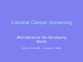 Shoulder to Shoulder: Cervical Cancer Screening