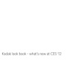 Kodak Digital Camera Look Book for CES
