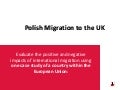 Polish Migration to the UK