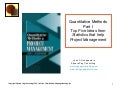 Top Five Ideas -- Statistics for Project Management