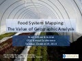 Food System Mapping: The Value of Geographic Analysis