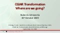 CGIAR TransformationWhere are we going?