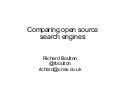Comparing open source search engines