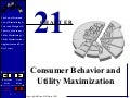AP MIcro - Consumer Behavior Ch. 21
