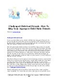 Challenged child and friends   how to help your aspergers child make friends