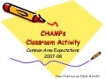 CHAMPS Classroom Activity