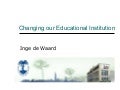 Changing our Educational Institutions