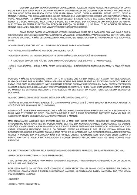 Chapeuzinho ao contrario