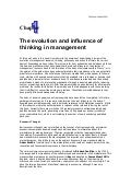 The evolution and influence of thinking in management