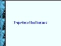 Chapter 1.1 properties of-real-numbers