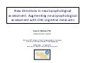 New directions in neuropsychological assessment: Augmenting neuropsychological assessment with CHC cognitive measures 