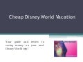 Cheap disney world vacation