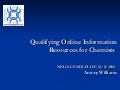 Qualifying Online Information Resources for Chemists