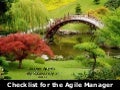 Checklist for the Agile Manager