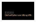 Chef on Python and MongoDB