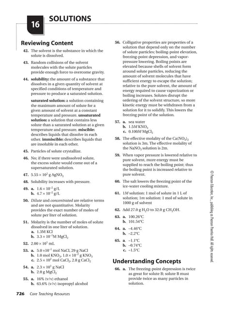 Worksheet Pearson Chemistry Worksheet Answers chemistry chapter 16 assessment small