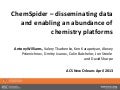ChemSpider – disseminating data and enabling an abundance of chemistry platforms