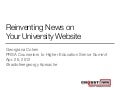 Reinventing News on your University Website