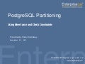 Chetan postgresql partitioning