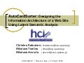 AutoCardSorter - Designing the Information Architecture of a web site using Latent Semantic Analysis