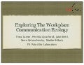 Communication Ecology Turner et al, CHI 2010