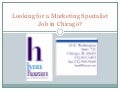 Chicago Marketing Specialist Job Opening