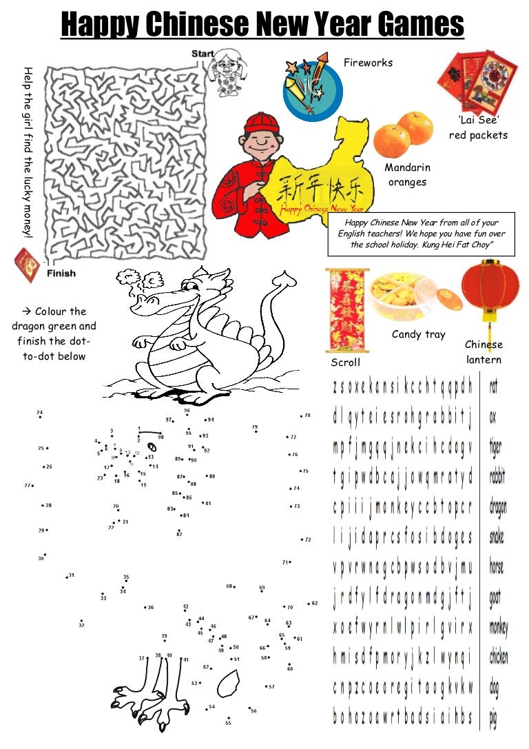 Worksheets Chinese New Year Worksheet toms tefl chinese new year 2012 worksheet