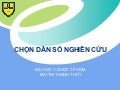 Chon dan so nghien cuu - Thanh Thúy