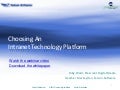 Choosing An Intranet Technology Platform (January 2011)