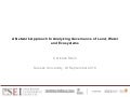 Christian Stein - A network approach to analyzing governance of land, water and ecosystems